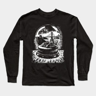 Golden Gate Bridge in a snow globe Long Sleeve T-Shirt